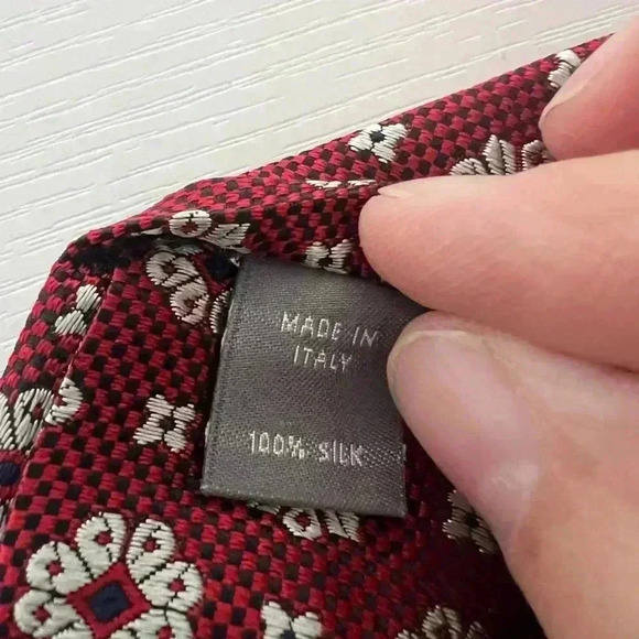 Daniel Cremieux Archive Collection Tie Silk Red Made in Italy - Picture 5 of 5